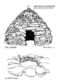 Cabane expérimentale construite sur le plateau de Lessey (Moselle) en 1977 - Dessin Benoît Delarozière © CERAV