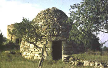 Cabane en bonnet de l'Uzège vers 1970 ©  Bernard Artigues